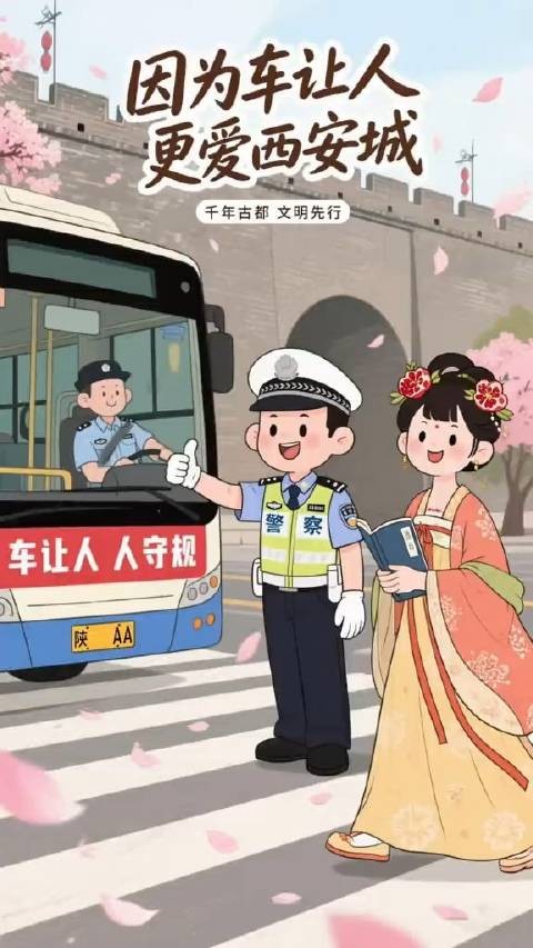 礼让春风拂长安 千年城韵共守护