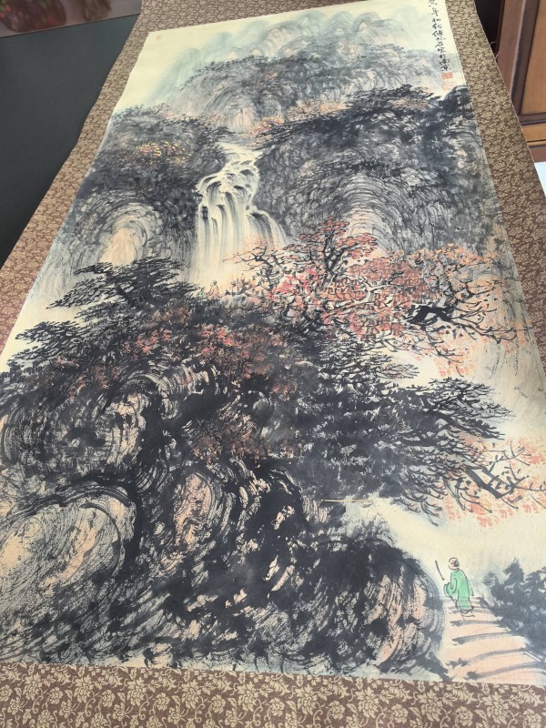 傅抱石《秋山寻诗图》的艺术鉴赏与收藏价值