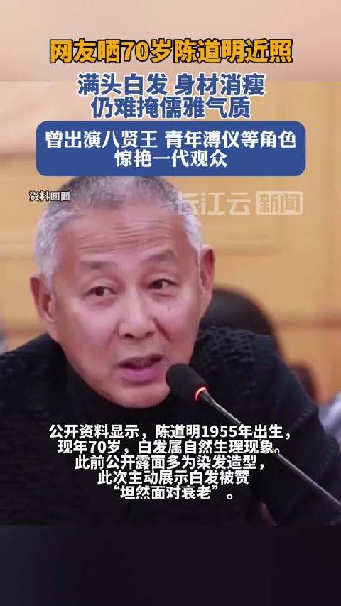 陈道明头发全白了
