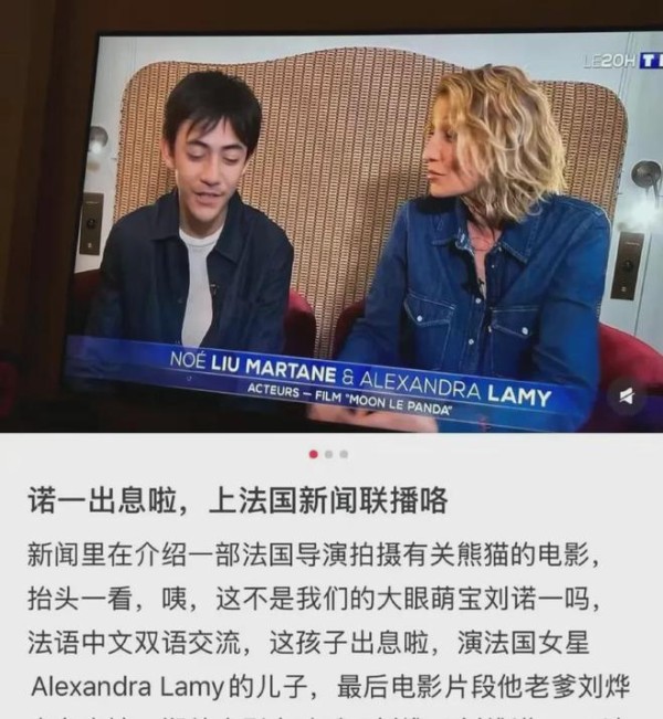 刘烨儿子上法国新闻联播，14岁诺一长相大变不敢认，一圈胡子抢镜