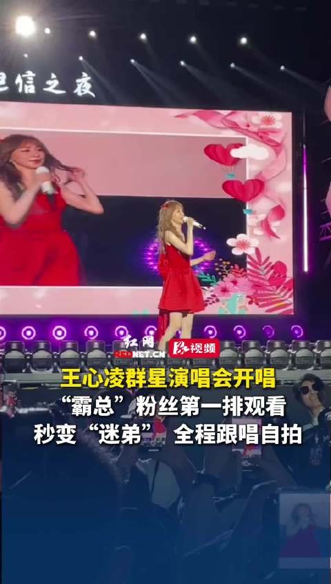 王心凌株洲开唱，前排粉丝跟唱自拍