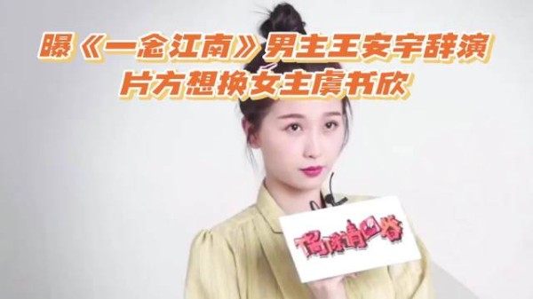 曝《一念江南》男主王安宇辞演，片方想换女主虞书欣