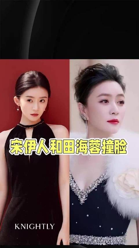 宋伊人田海荣撞脸,气质不同,神似像,没有血缘关系我都不信