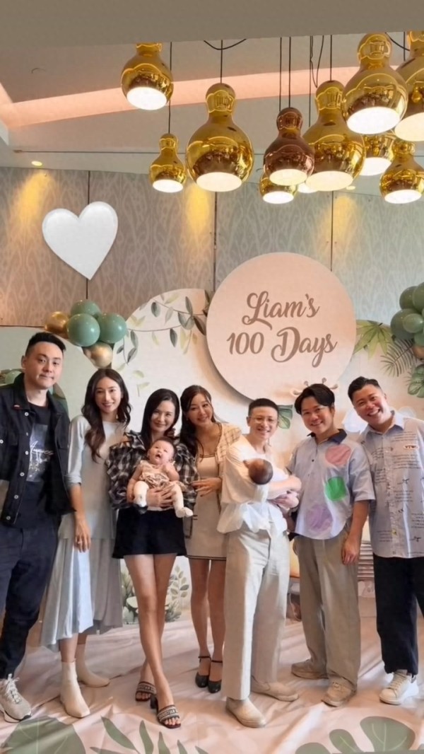 前TVB女星和富豪老公结婚三年迎来孩子,近日为儿子举办百日宴