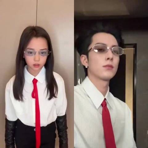 小酒窝复刻王鹤棣手势舞，董璇与棣姐弟变舅甥