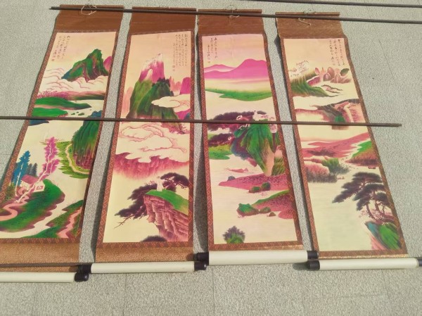 泼彩染松云:张大千《松云山川四条屏》的古法新声