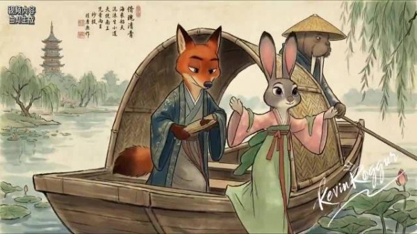 中国AI艺术家创作国风版《疯狂动物城2》MV