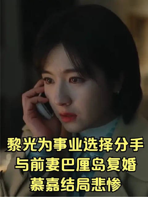 黎光为事业选择分手，与前妻巴厘岛复婚，慕嘉结局悲惨