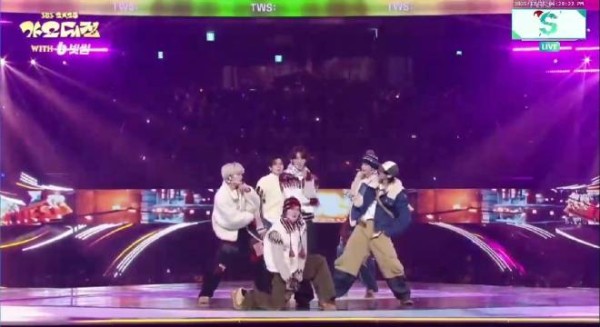 今日的SBS歌谣大战中，TWS带来《freestyle➕OVERDRIVE》精彩舞台！