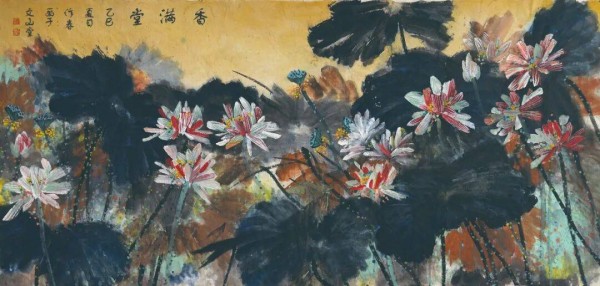 典雅的绽放——观实力派书画家谭作春老师岩彩画有感