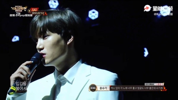 八年前的今天(171231)，EXO 在2017MBC歌谣大祭-典节目中带来