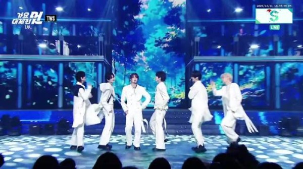 今晚的MBC歌谣大祝祭中，TWS带来的精彩舞台