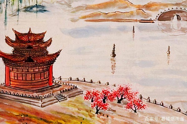 白居易早春游西湖,写下一首七言律诗,历代吟咏西湖无人能出其右