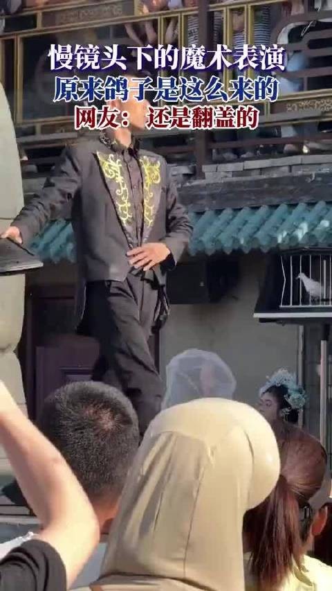 慢镜头下的魔术表演,原来鸽子是这么来的,网友:还是翻盖的!