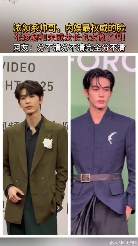 张凌赫和宋威龙两位浓颜系帅哥有最权威的脸,两人长得也太像了吧