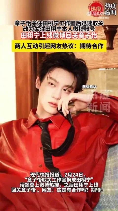章子怡田栩宁微博互关