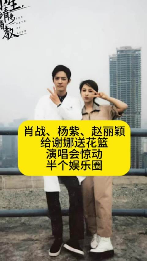 肖战、杨紫、赵丽颖给谢娜送花篮，演唱会惊动半个娱乐圈