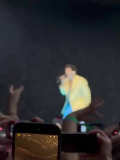 Harry Styles演唱会第五夜穿Calvin Klein特别定制亮相