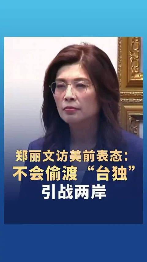郑丽文访美前表态
