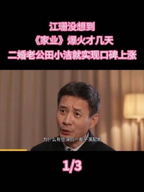江珊万万没料到，《家业》刚爆火没几天，二婚丈夫田小洁的口碑便悄然攀升