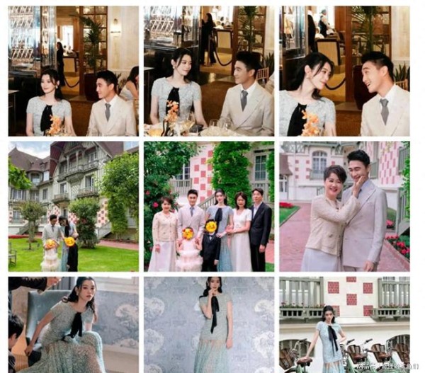 何猷君奚梦瑶婚礼欢迎晚宴,双方父母合照!谷爱凌王嘉尔出席!