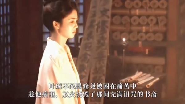叶璃发现墨修尧藏在书斋的秘密，替他烧了这些罪证和诅咒