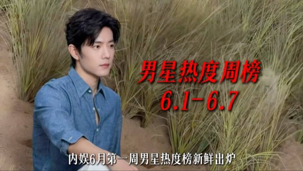 内娱当红男星热度周榜，看看谁是本周的热度之王？