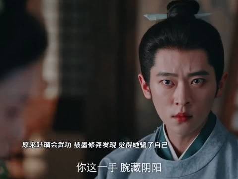 原来叶璃会武功!被墨修尧发现,觉得她骗了自己!