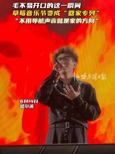 毛不易献唱草莓音乐节,歌声引观众共鸣