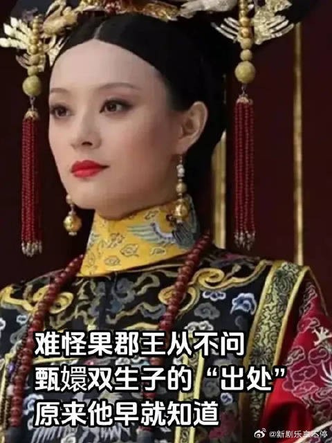 难怪果郡王从不问甄嬛双生子的“出处”，原来他早就知道