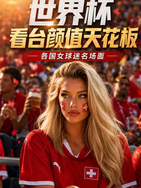 世界杯看台这一幕太养眼了，各国女球迷同框出镜，颜值、热情和氛围感一起拉满