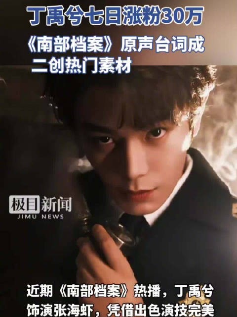 《南部档案》热播,被赞晋江式演技再上线!丁禹兮7日涨粉30万
