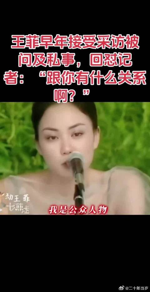 王菲接受采访被问及私事，回怼记者：“跟你有什么关系啊？”干得漂亮！