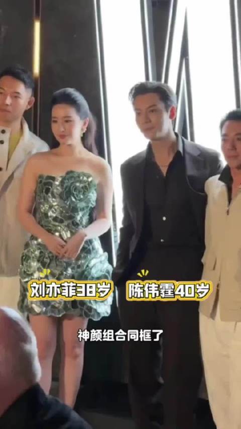 刘亦菲陈伟霆同框合影,清冷仙气碰撞港式熟男