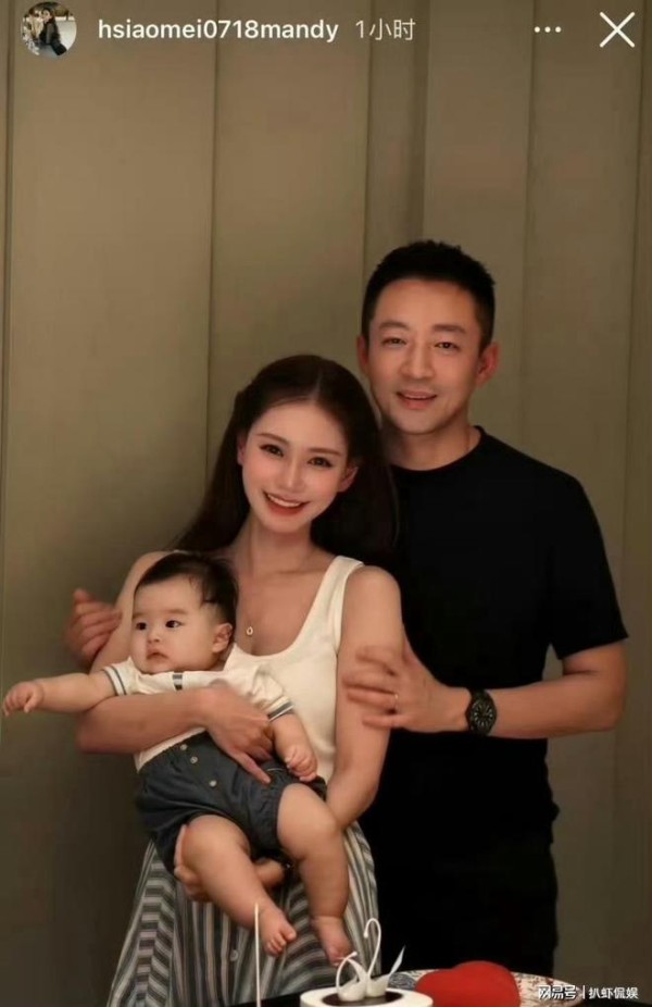 马筱梅迎34岁生日,晒一家三口合照庆生,小玥儿小菻菻未露面