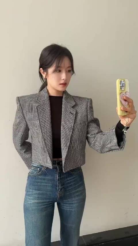 李兰迪紧身牛仔裤