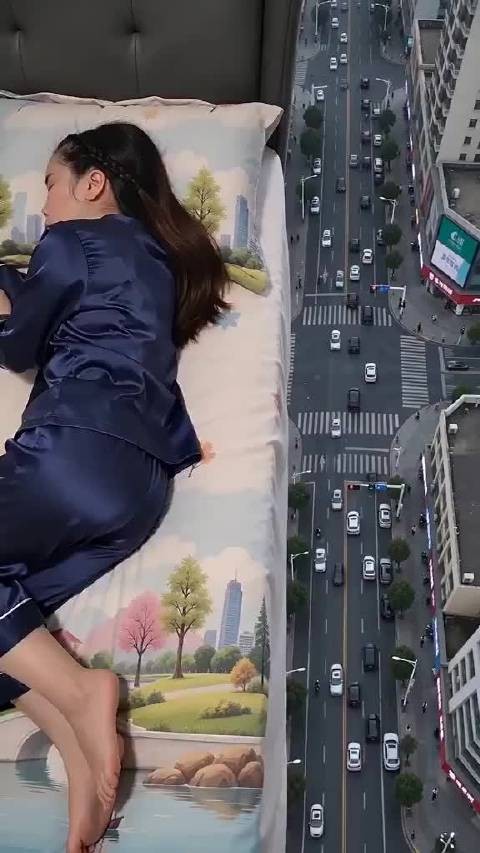 这又是谁的睡觉日常,突然从高楼坠下惊醒