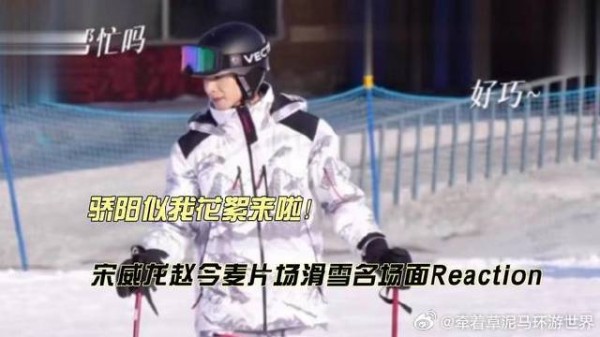 宋威龙赵今麦片场滑雪名场面reaction