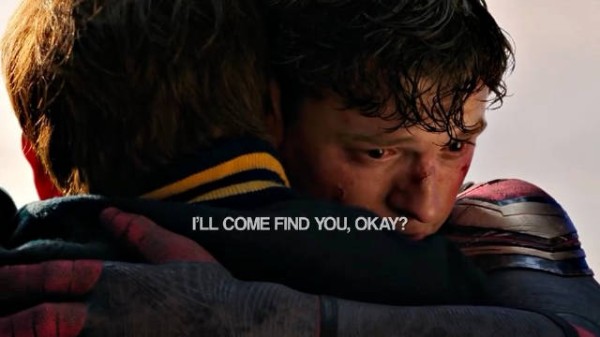 Peter:“我会找到你的,好吗?” Ned:“我知道你会的”
