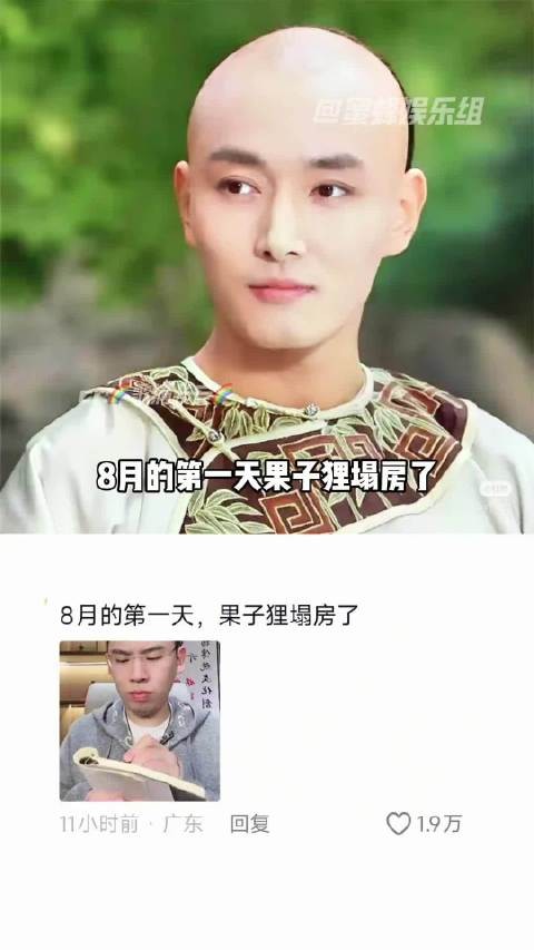 8月的第一天,果子狸塌房了!甄嬛 甄嬛果郡王
