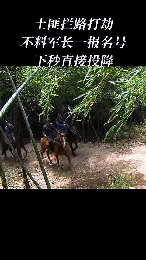 土匪拦路抢劫,不料军长一报名号,下秒直接投降