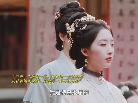 三娘:你救我一命,我必用一生去报答,从甘霖镇到京城,对庭芸一直不离不弃