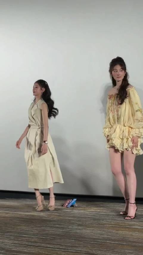 刘浩存韩沛颖同框，身高差明显腰线却持平
