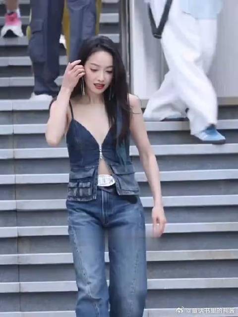 宋茜牛仔装好好看 宋茜