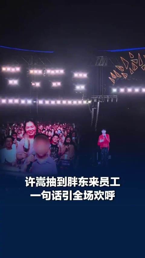 许嵩演唱会抽到胖东来员工互动