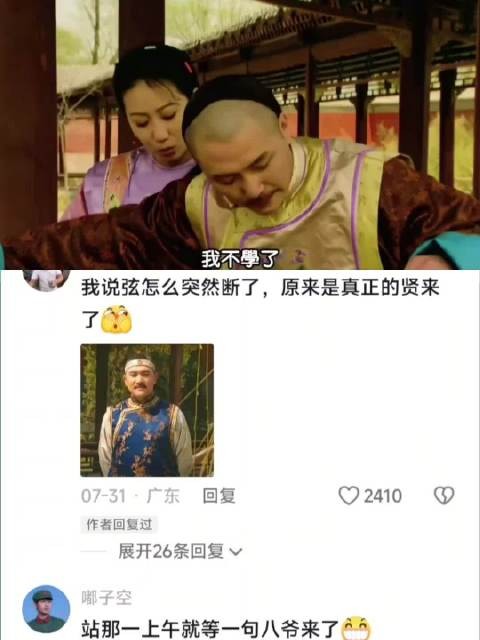 我说我的弦怎么断了,原来是真的贤来了 八贤王 电视剧 雍正王朝 好剧推荐