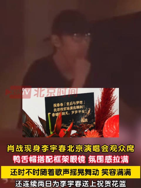肖战看李宇春演唱会随歌晃动笑容满满