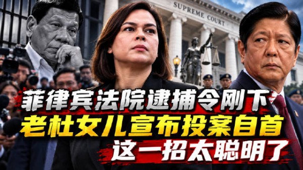 菲律宾法院逮捕令刚下,老杜女儿宣布投案自首,这一招太聪明了