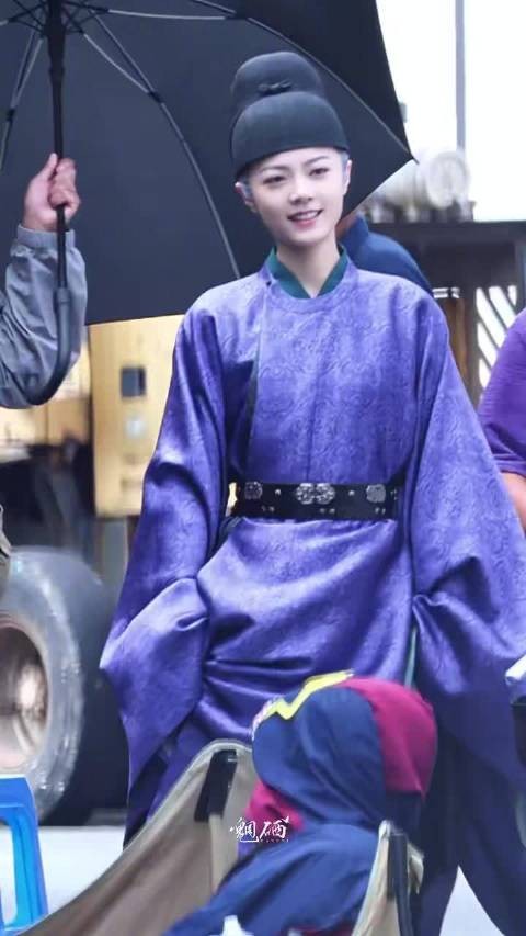 白发紫衣官服完全是俊俏今麦郎