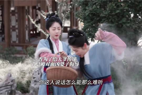 兰香想给大爷传消息被两个凶婆子拦着